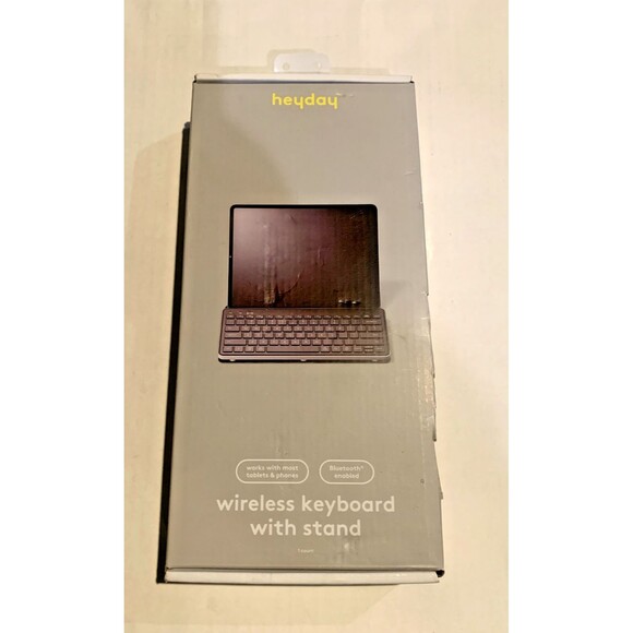 Wireless Keyboard with Stand for iPads & Tablets - heyday Black and Gray - Picture 2 of 10